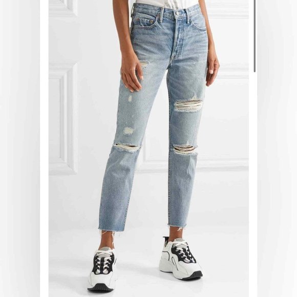 GRLFRND Light Blue Straight Leg Jeans - Picture 6 of 12